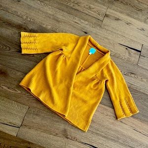 Gold Quarter-Sleeve Sweater